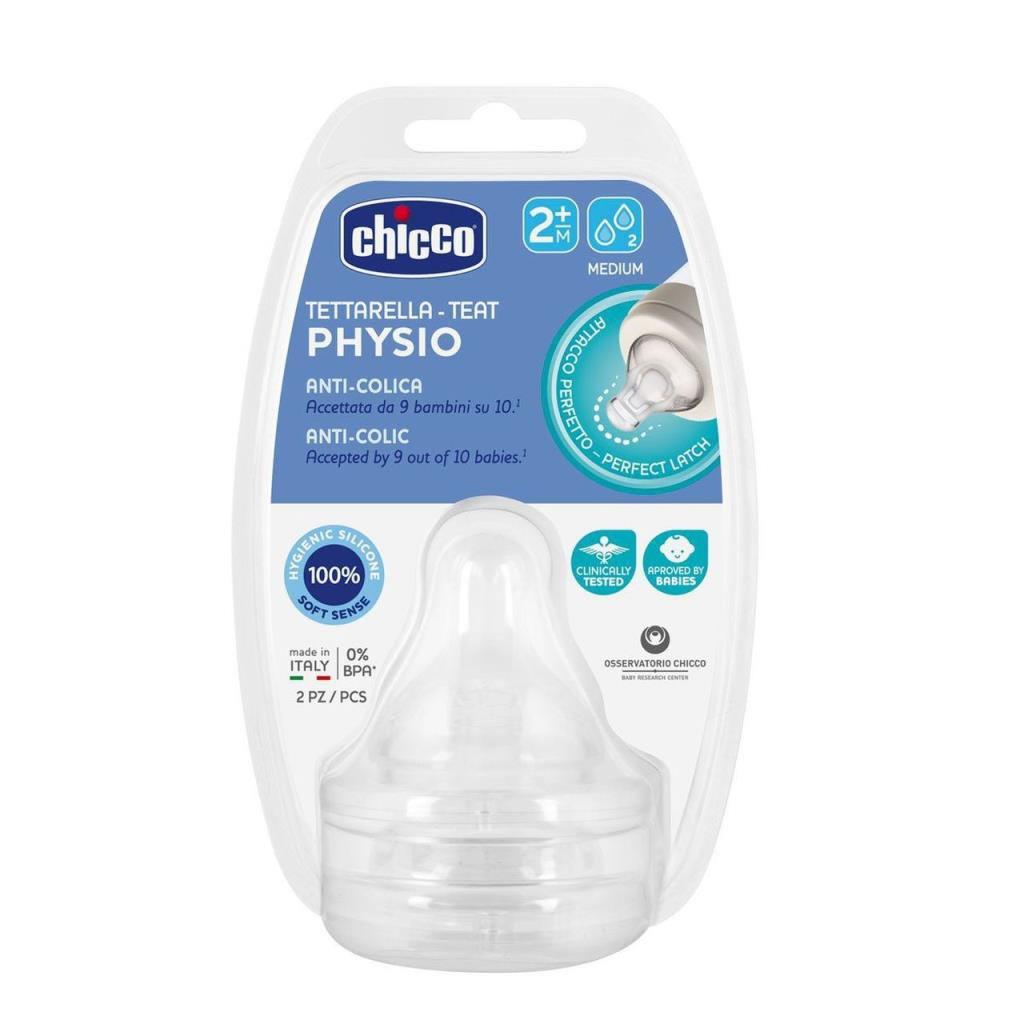 Chicco Well-Being 2'Li Biberon Emziği 2+ Ay Chicco Well-Being 2'Li Biberon Emziği 2+ Ay