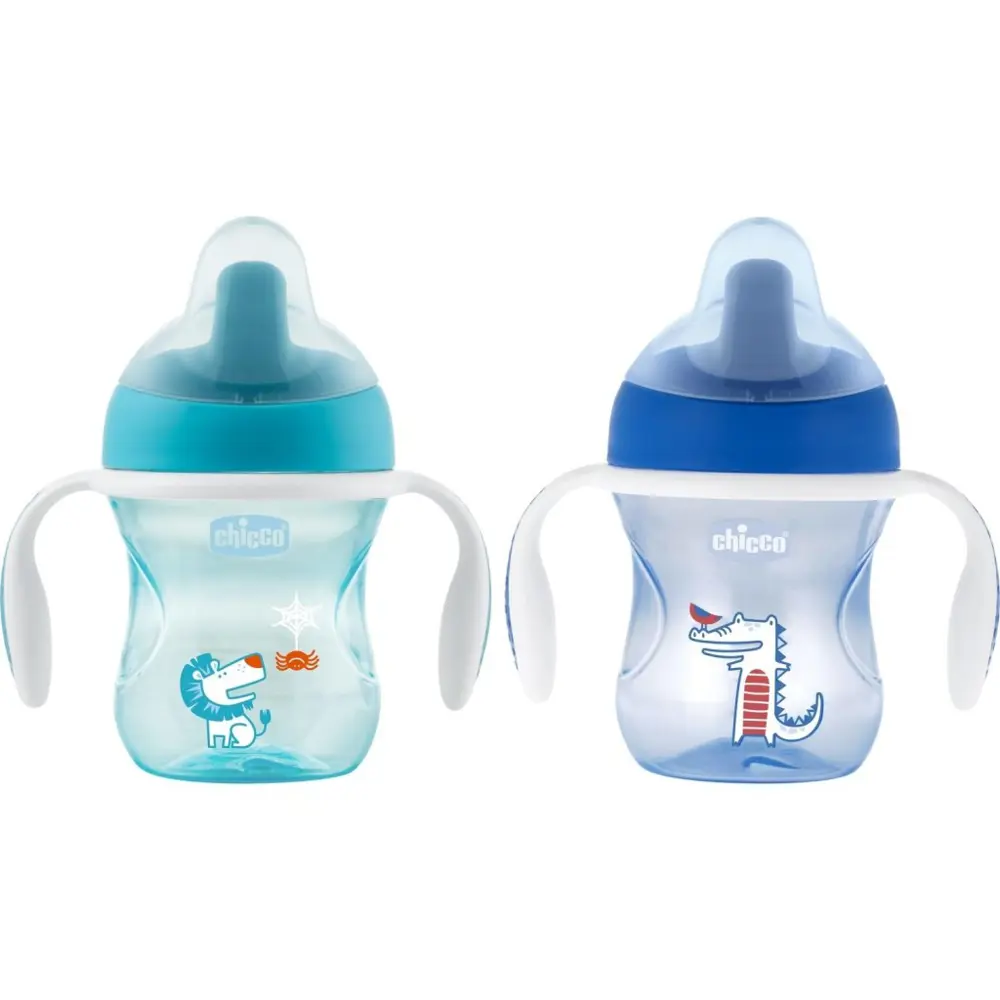 Chicco Yarı Yumuşak Uçlu Alıştırma Bardağı 6 Ay+ 200 ml Erkek
