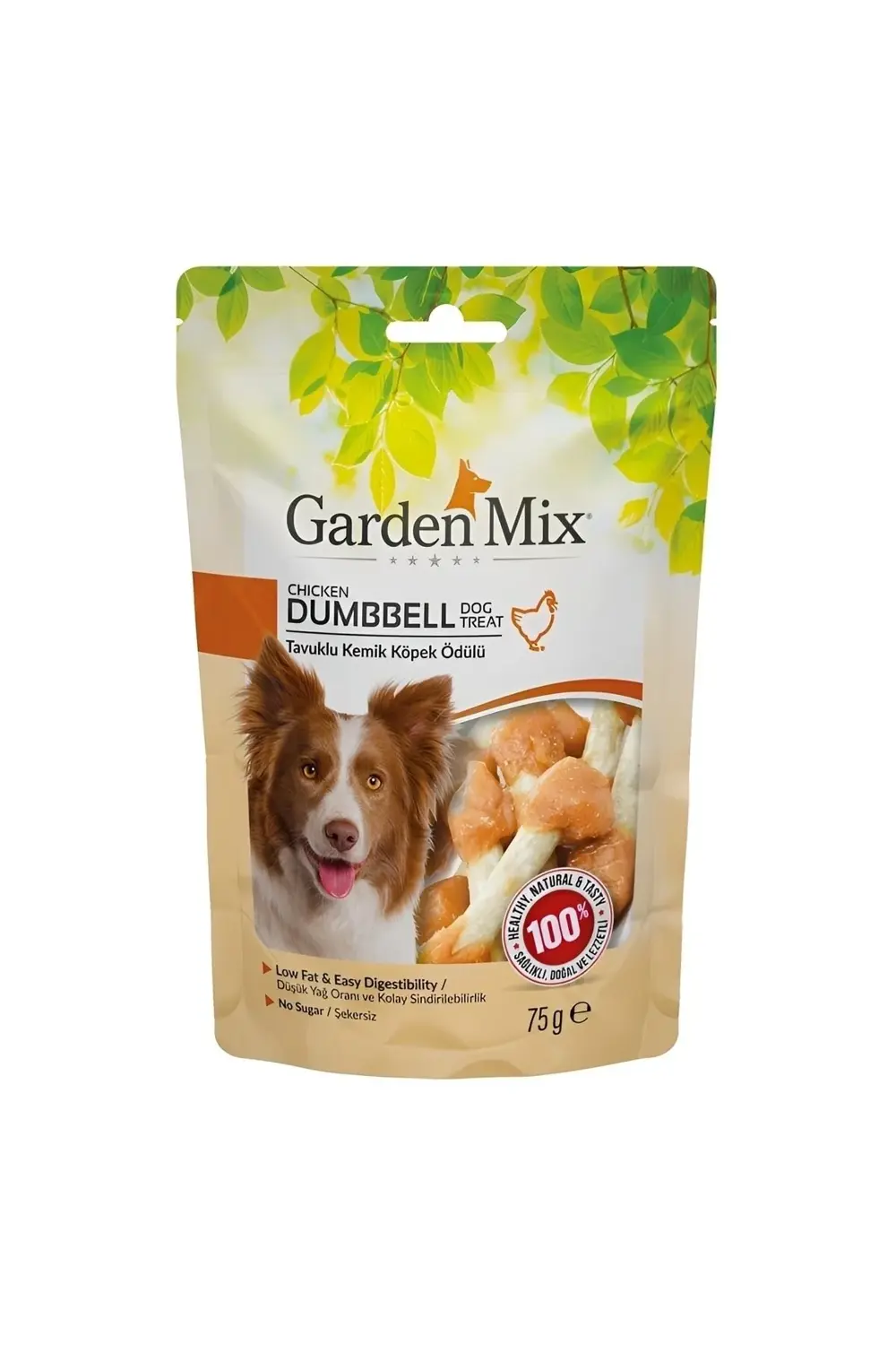 Chicken Dumbbell Dog Treat No Sugar Şekersiz Tavuk Etli Kemik Köp
