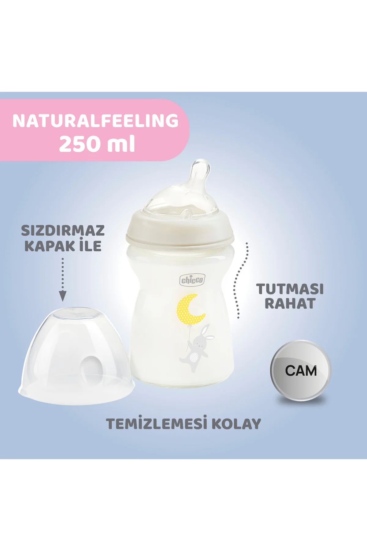 Chicoo Naturalfeelıng Cam Biberon 0 Ay 250 ml