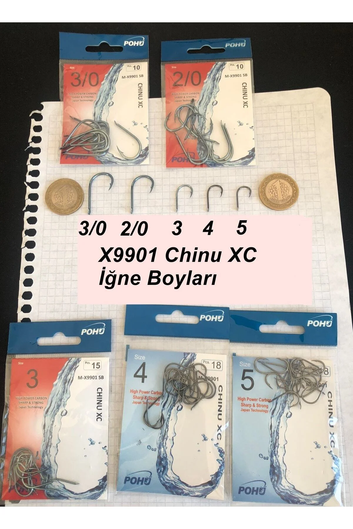 Chinu 3/0 Numara 10'lu Paket M-x 9901 Sb Çapraz Olta Iğnesi