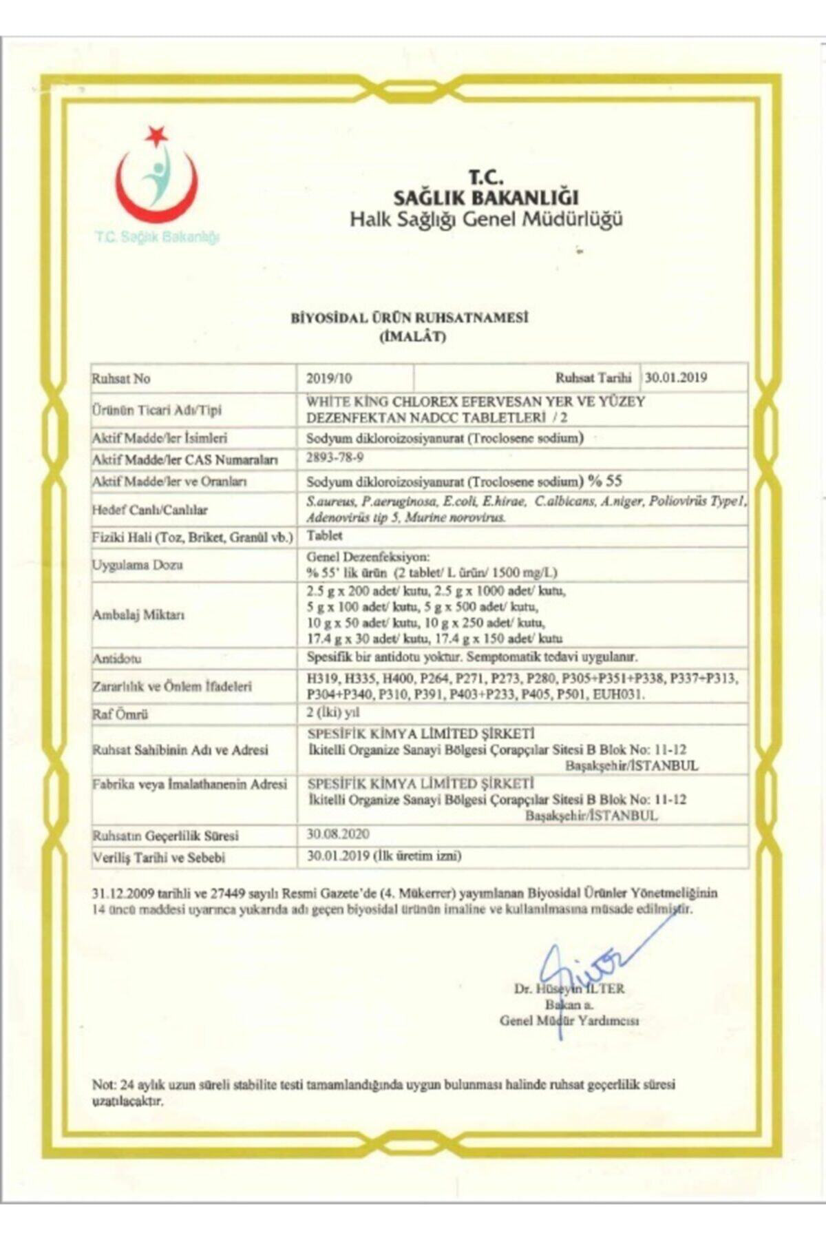 Chlorex Tablet Dezenfektan 100lü