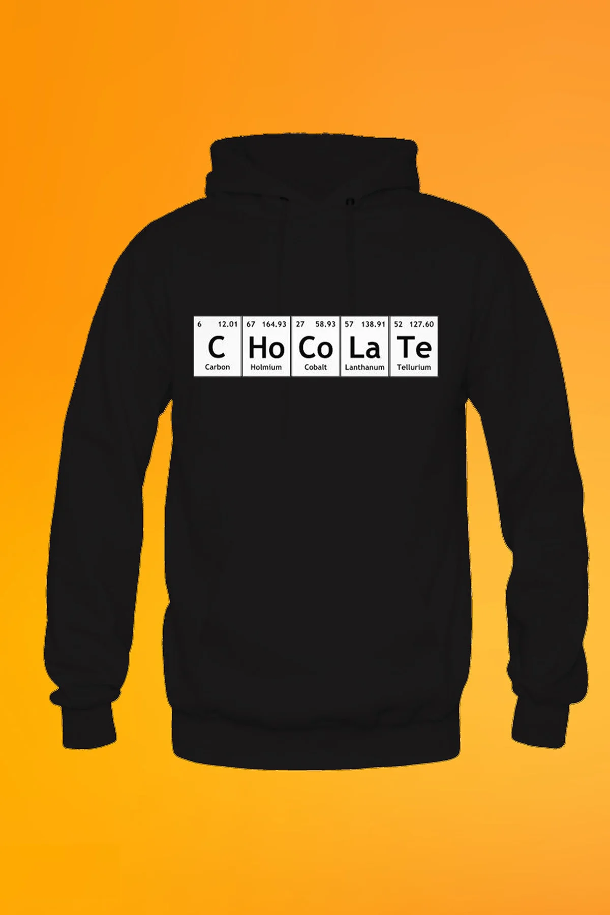Chocolate Kimya Formülü Baskılı Siyah Erkek Kapşonlu Fermuarsız Sweatshirt Hoodie Fiyatı, Yorumları ve Özellikleri
