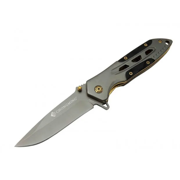 Chongming Cm84 Çakı Titanyum Gold 20 Cm Manuel, Kemerlikli Chongming Cm84 Çakı Titanyum Gold 20 Cm Manuel, Kemerlikli