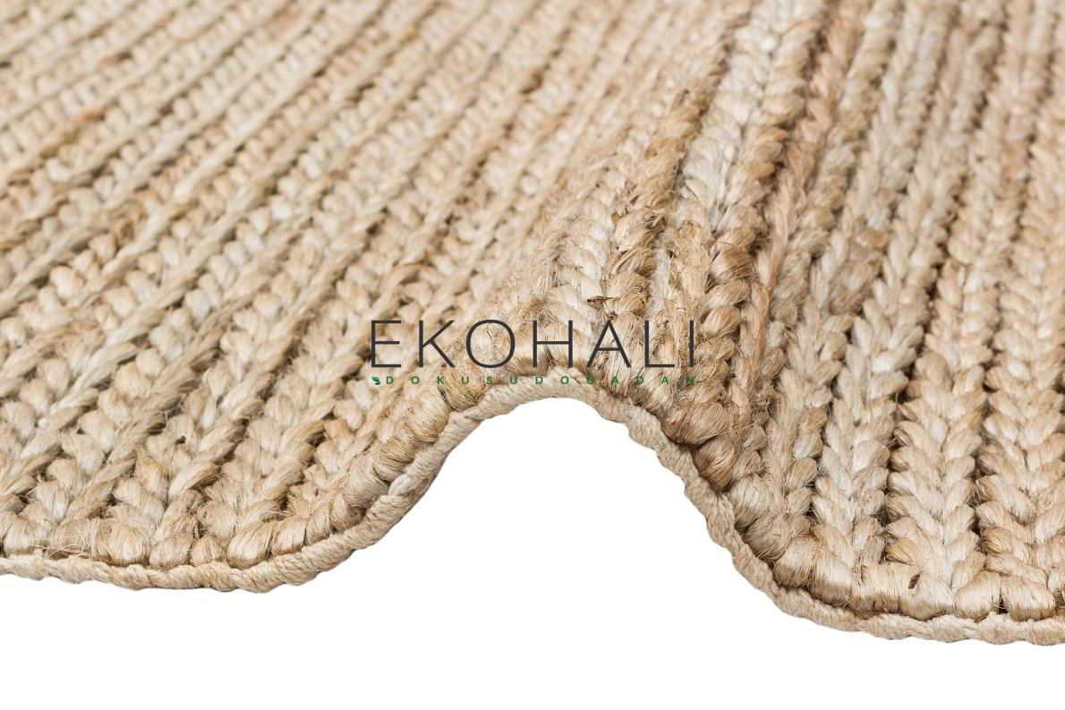 Choti Koleksiyonu Jüt ile üretilen el dokuma sisal kilim Duman Re