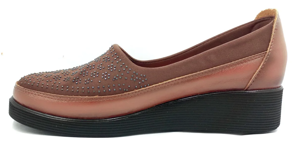 Christina 607, Kahverengi 36 42 Büyük Numara Ortapedi Anne Ayakka