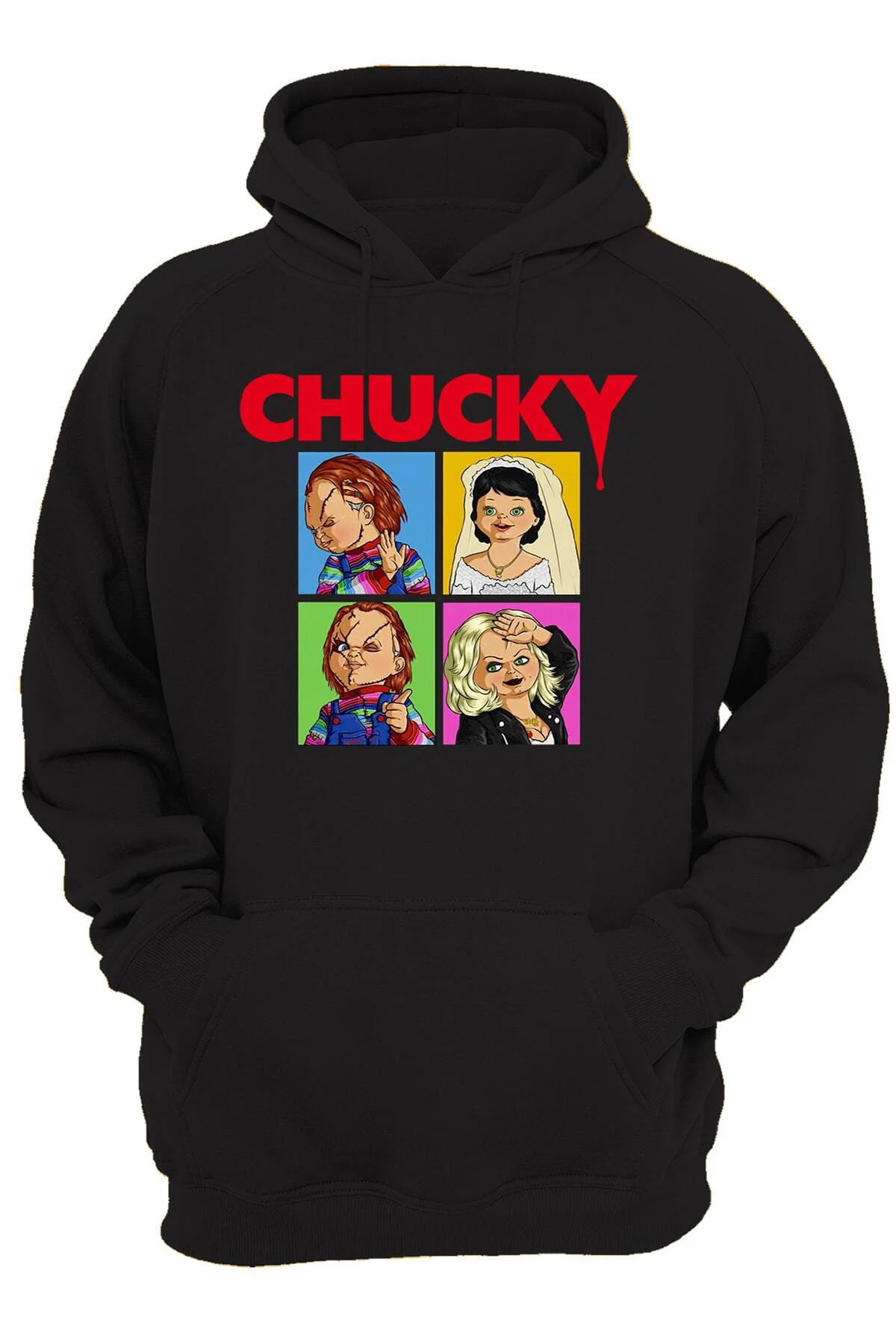 Chucky Ön Baskılı, %100 Pamuk, 3 Ipl. Şardonlu, Içi Polar, Çok Kalın Hoodie