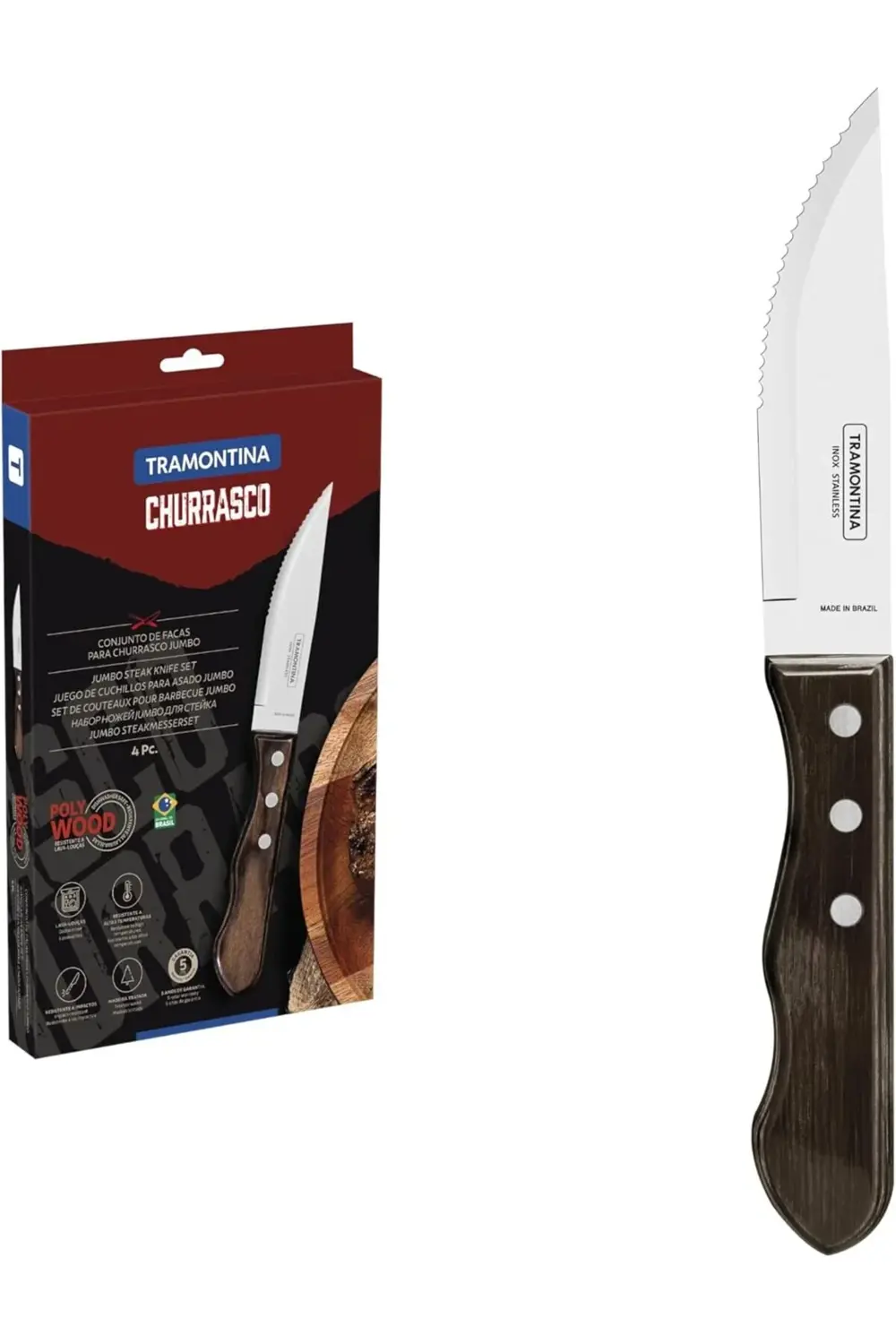 Churrasco 21199/931 Biftek-Steak Bıçağı (4lü Blister) 395519