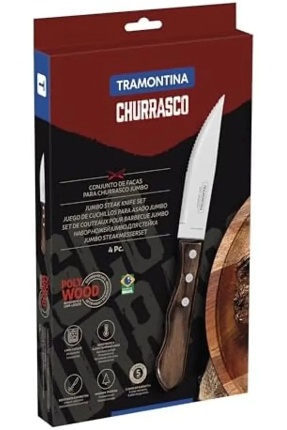 Churrasco 21199/931 Biftek-Steak Bıçağı (4lü Blister) 395519