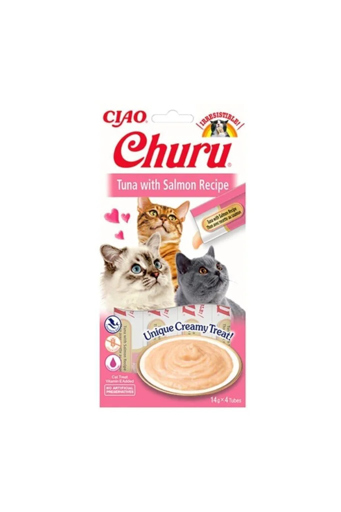 Ciao Churu Cream Ton Balıklı ve Somonlu Kedi Ödül Kreması 4 x 14 Ciao Churu Cream Ton Balıklı ve Somonlu Kedi Ödül Kreması 4 x 14