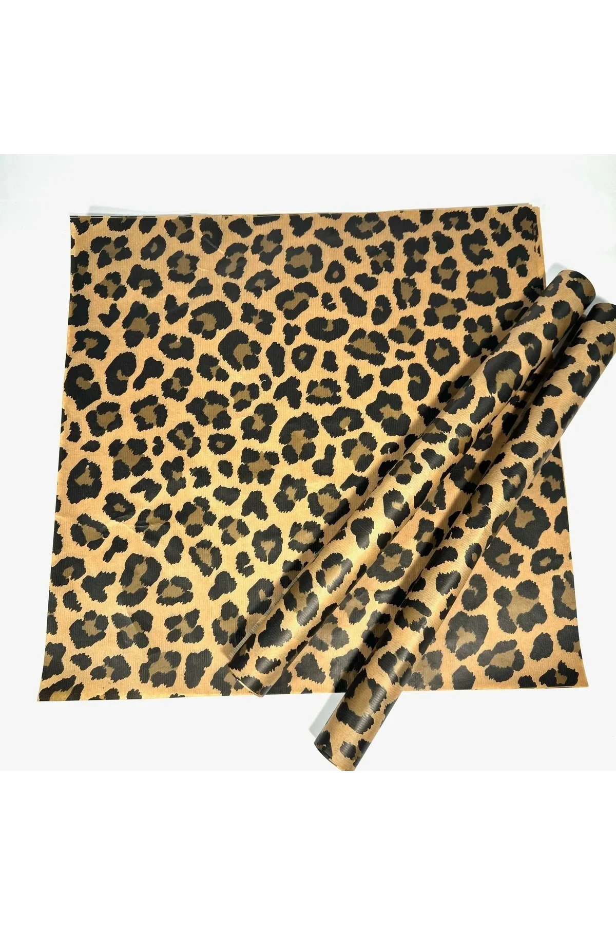 Çiçek Buket Ambalaj Kağıdı - Hediye Paketleme Kağıdı (leopar Dese