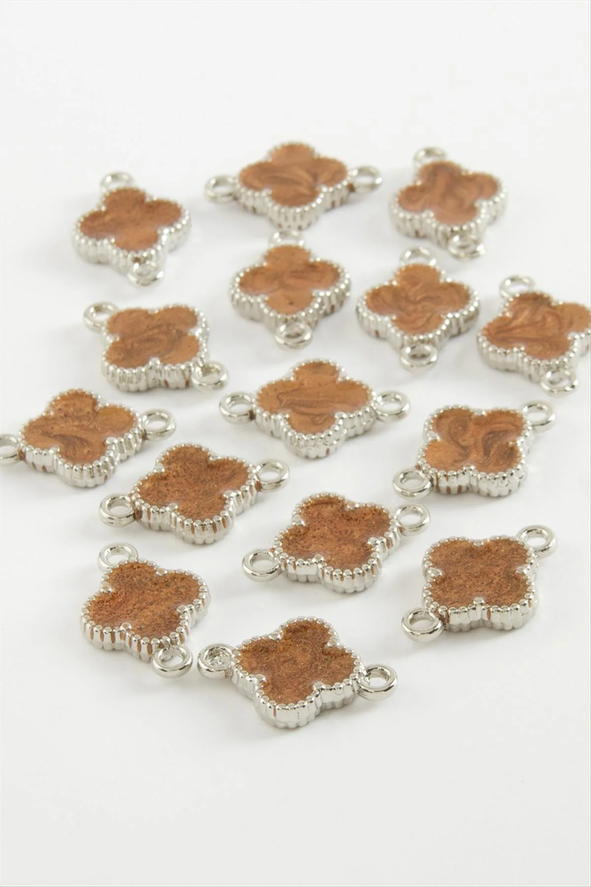 Çiçek Çift Kulplu Mineli Bileklik ve Kolye Ucu Aparatı 1 Adet