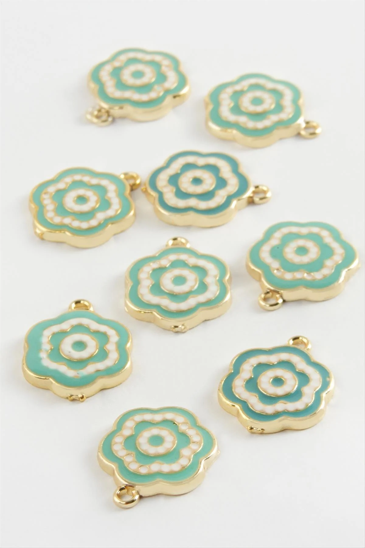 Çiçek Çift Kulplu Mineli Bileklik ve Kolye Ucu Aparatı 1 Adet