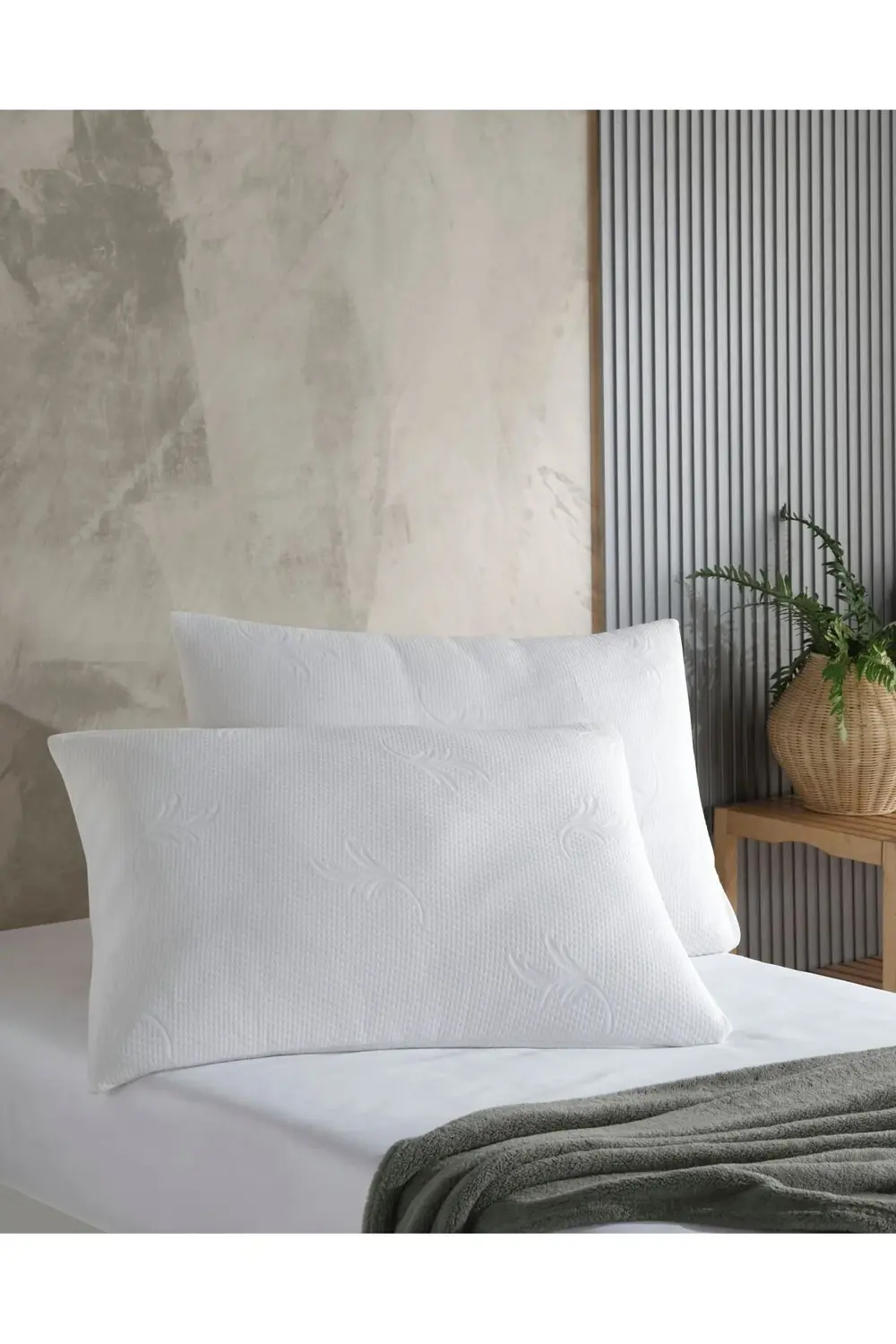 Çiçek Desen Kılıflı Silikon Yastık Seti 2'li