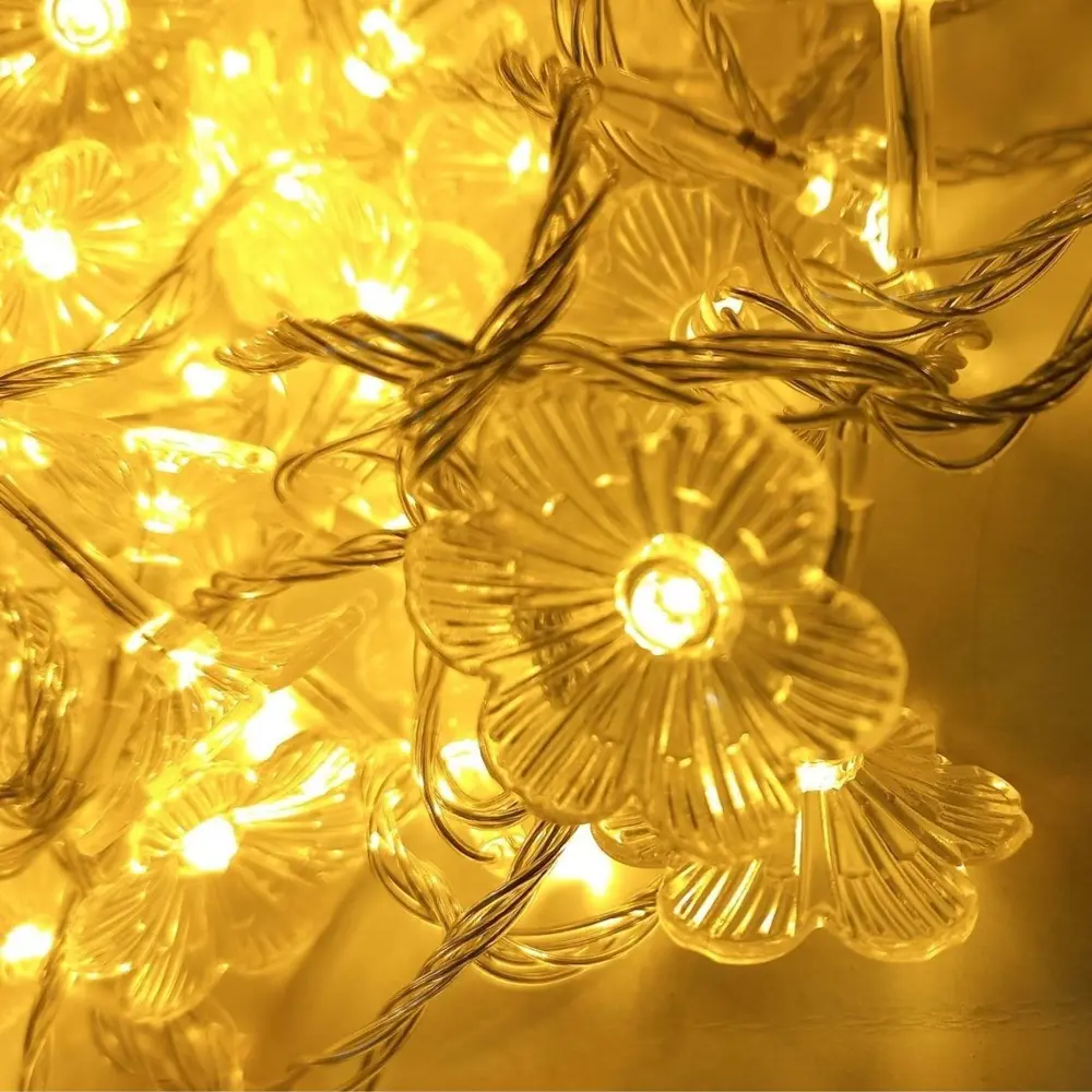 Çiçek Desenli 3.5 Metre USB LED Işık – 20 LED’li Dekoratif Ortam 