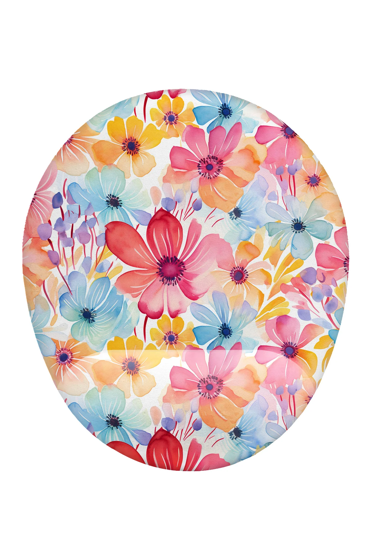 Çiçek Desenli Bilek Destekli Mouse Pad Ergonomik Kaymaz Taban Mou