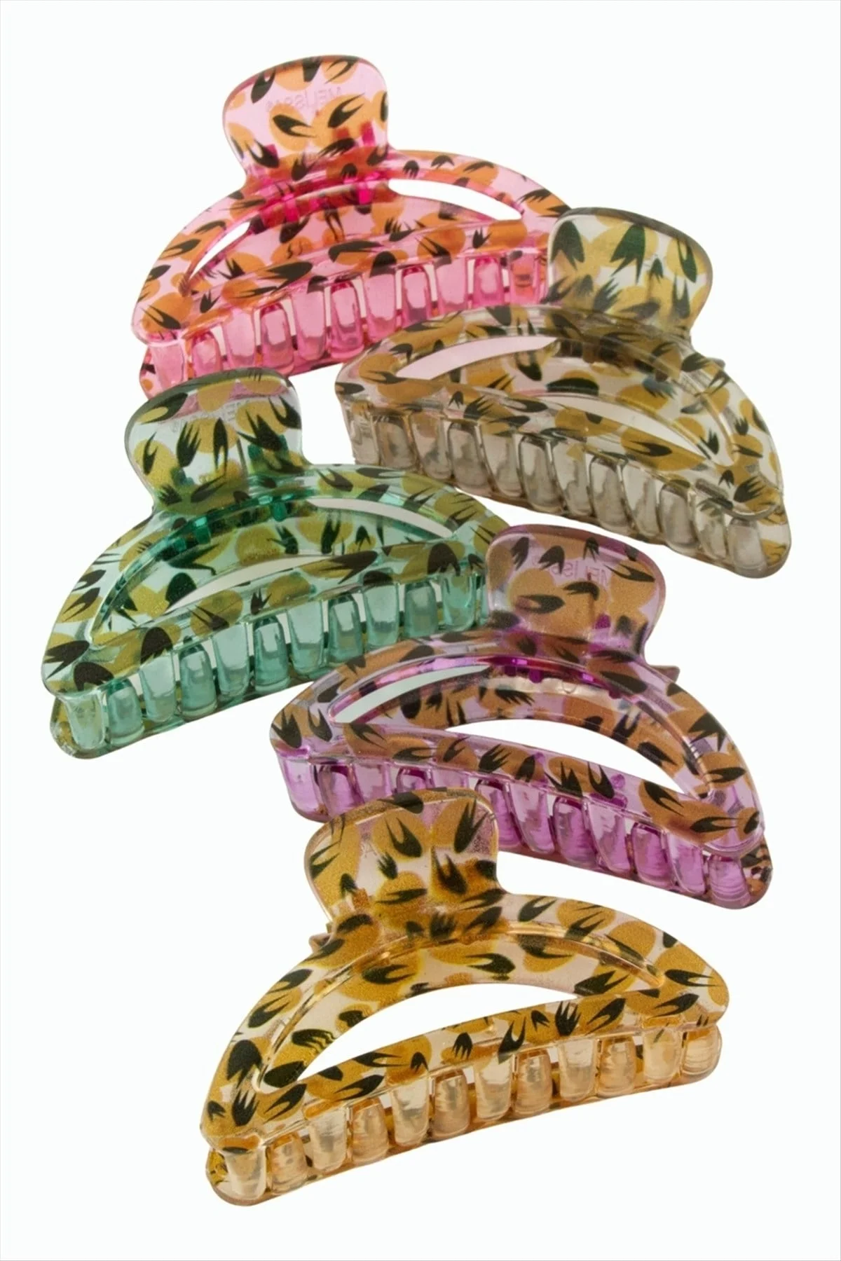 Çiçek Desenli Oval Mandal Toka 8 cm