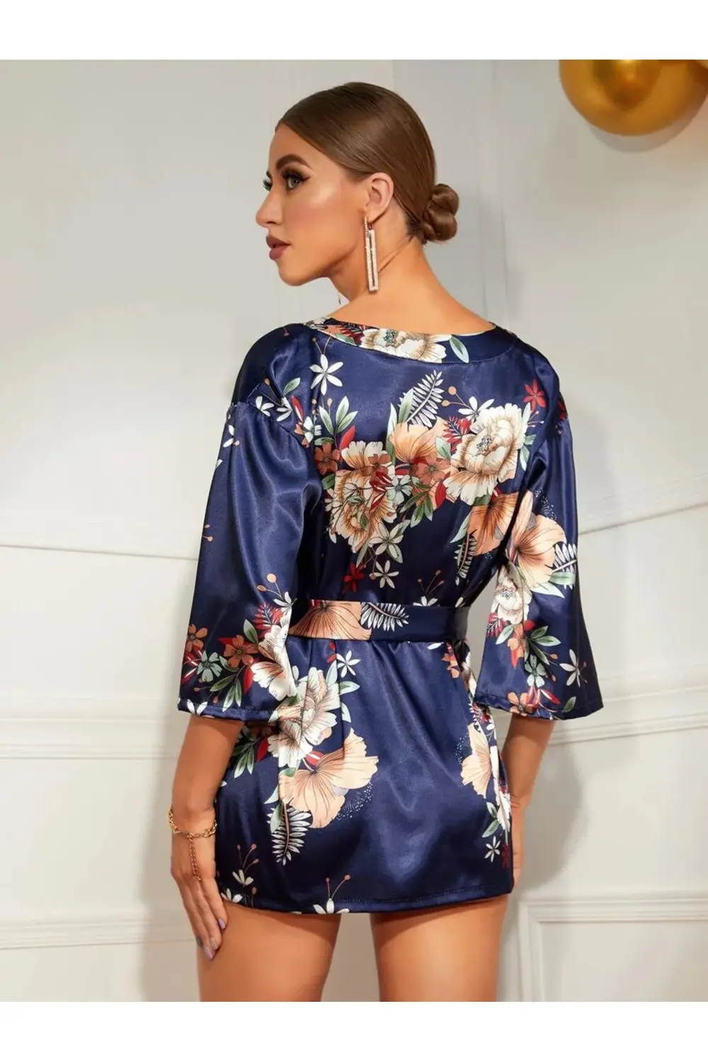 Pilelistore Çiçek Desenli Sabahlık 8330