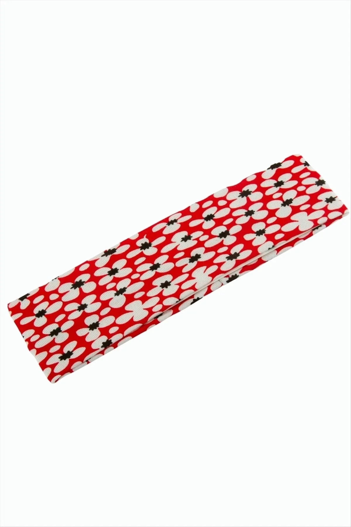 Çiçek Desenli Saç Bandı 6 cm