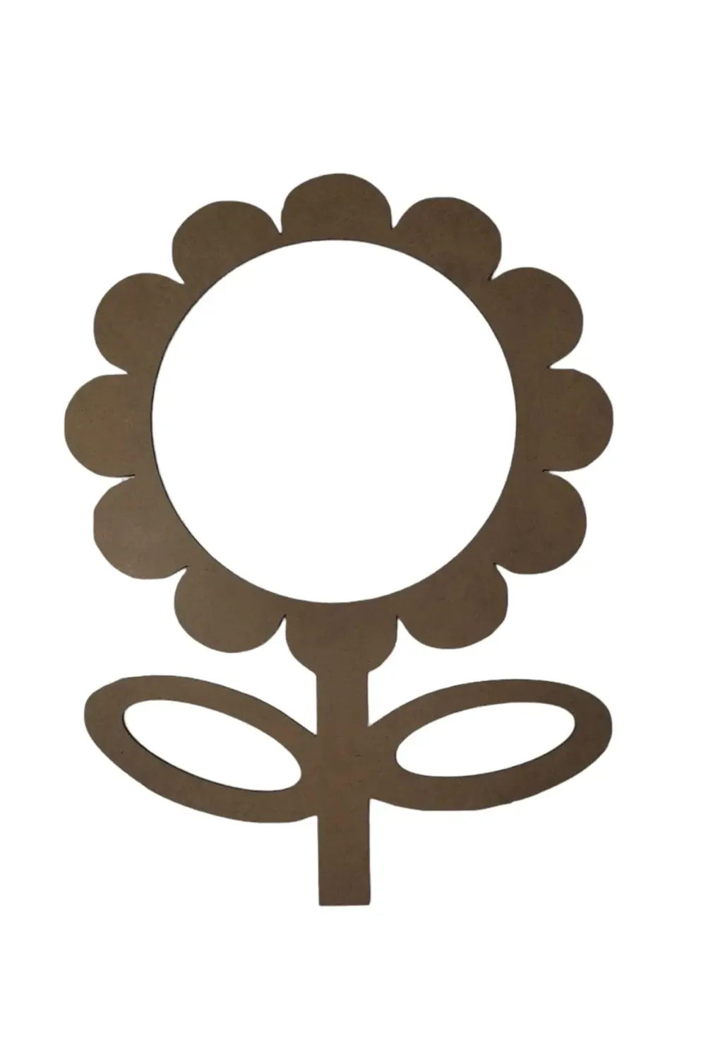 Leylaser Çiçek Figürlü 3 Mm Ham Mdf İsimsiz Kasnak 25 Cm