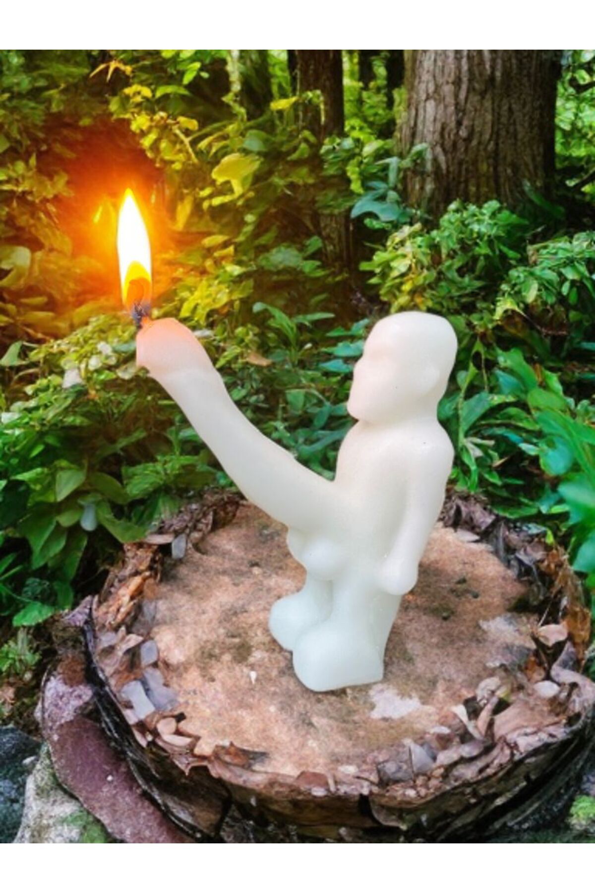 Aresmumatölyesi  Çiçek Kokulu Esprili Bereket Tanrısı Hediyelik Dekoratif Mum