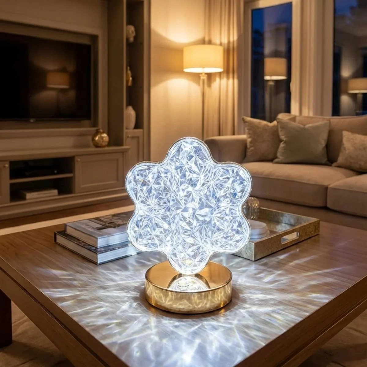 Çiçek Model Kristal Led Masa Lambası Dokunmatik, 3 Renk Işık Modlu, Şarjlı Mini Dekoratif Gece Lambası 5224 Diğer Çiçek Model Kristal Led Masa Lambası Dokunmatik, 3 Renk Işık Modlu, Şarjlı Mini Dekoratif Gece Lambası 5224 Diğer