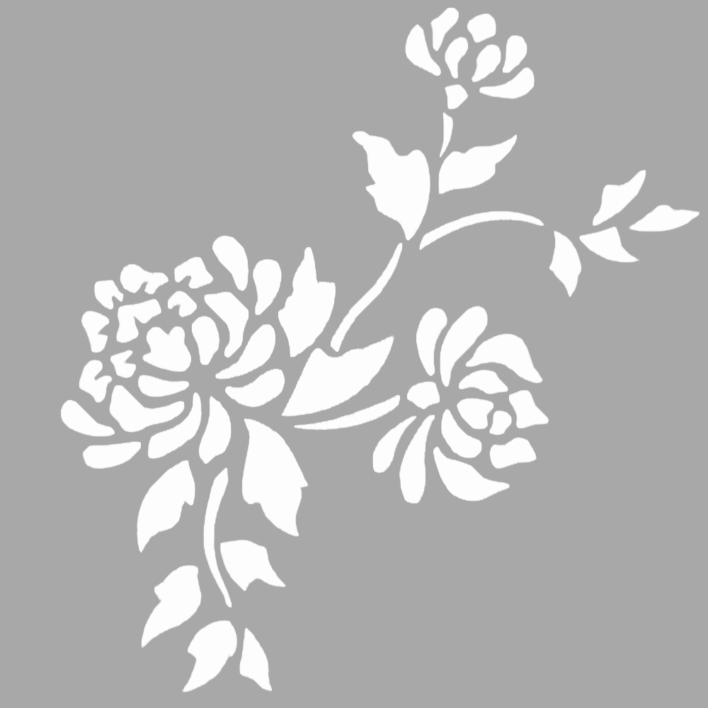 Artikel Çiçek Motifi-14 Stencil Boyama Şablonu 30X30 Cm, Duvar Stencil, F Artikel Çiçek Motifi-14 Stencil Boyama Şablonu 30X30 Cm, Duvar Stencil, F