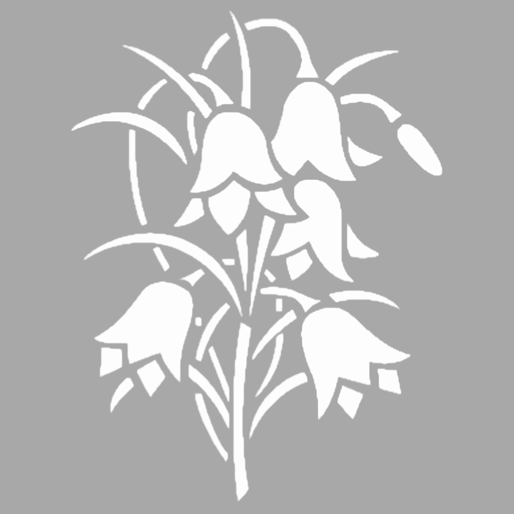 Artikel Çiçek Motifi-18 Stencil Boyama Şablonu 30X30 Cm, Duvar Stencil, F