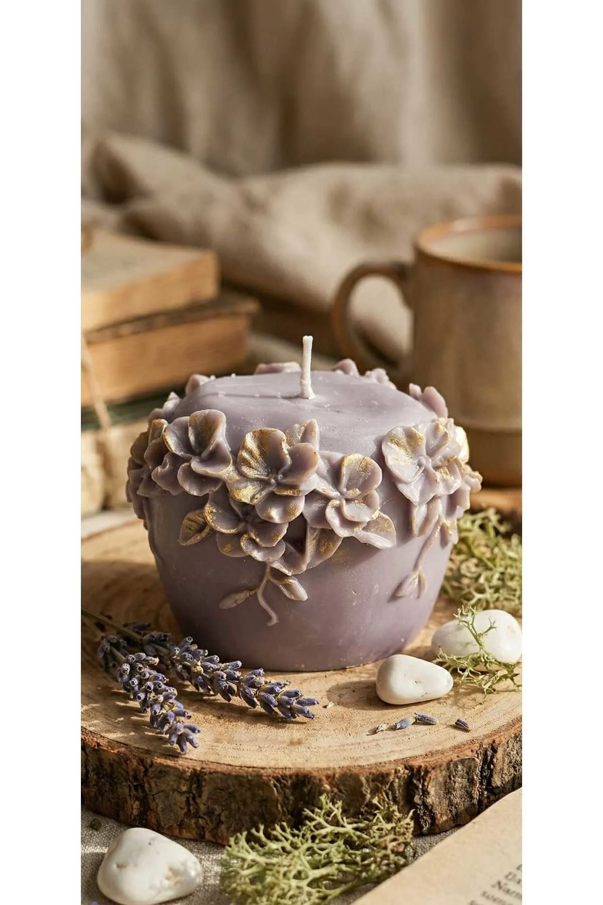 Çiçek Mum 200gr Organik Soya