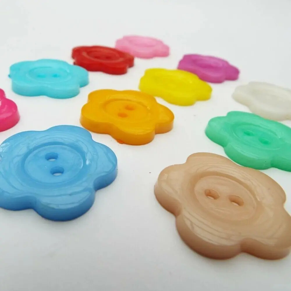Çiçek Renkli Düğme Renkli Papatya Düğme 2 cm - 25 Adet