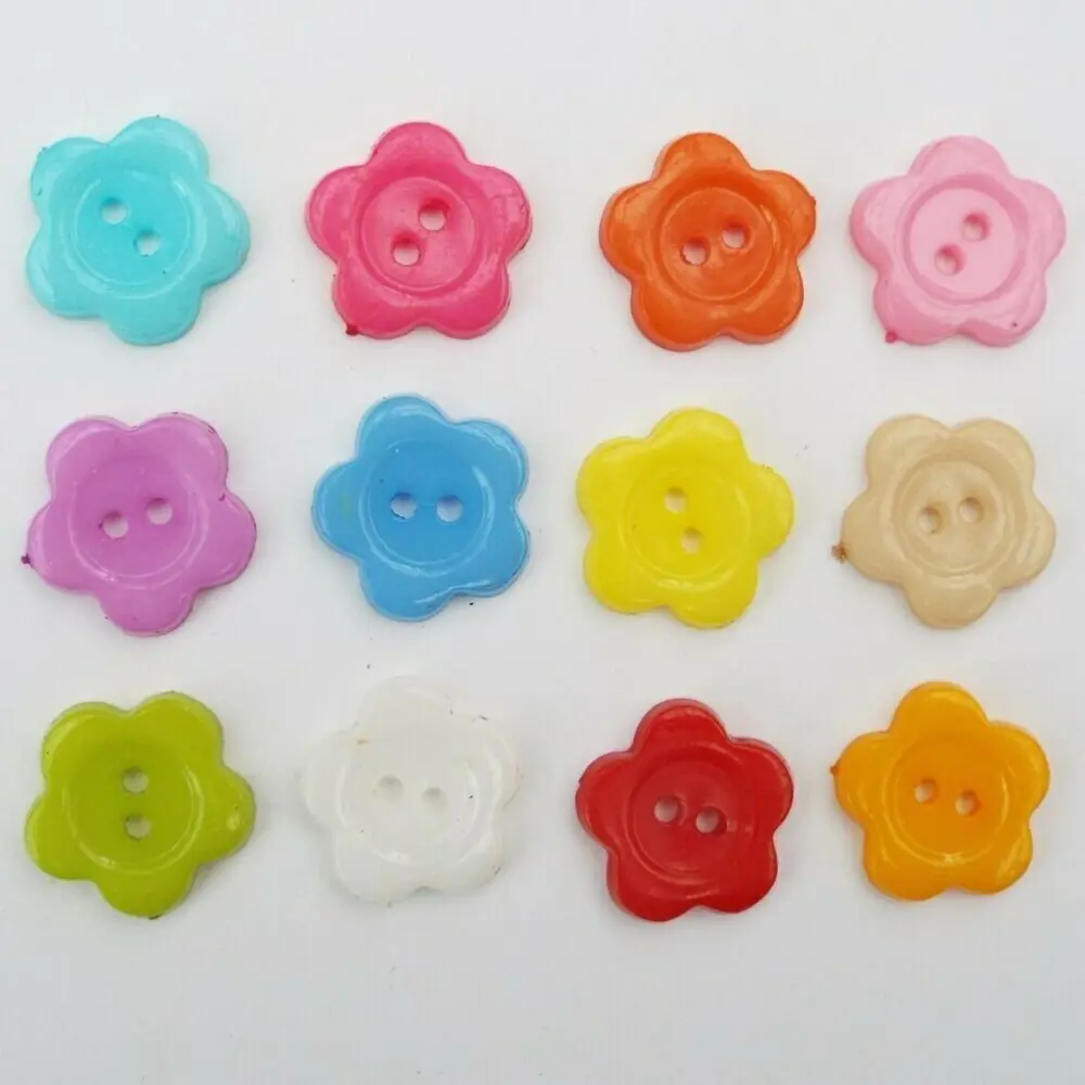 Çiçek Renkli Düğme Renkli Papatya Düğme 2 cm - 25 Adet