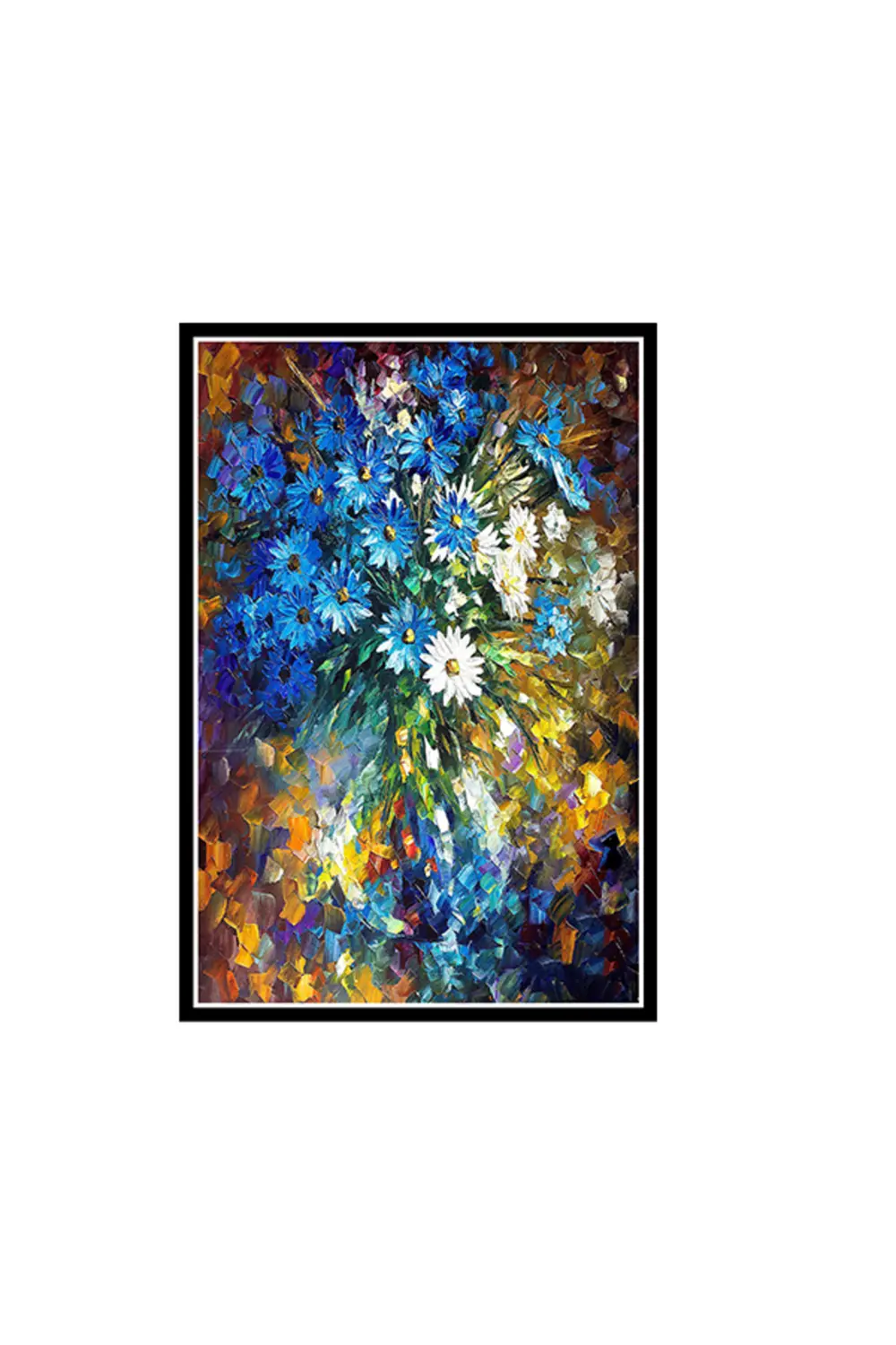 Çiçek Tasarımlı 20x30 Cm Retro Ahşap Poster
