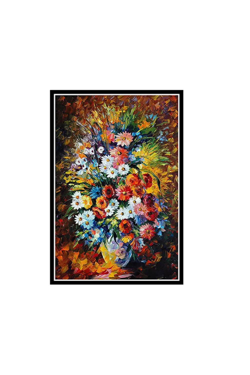 Çiçek Tasarımlı 20x30 Cm Retro Ahşap Poster