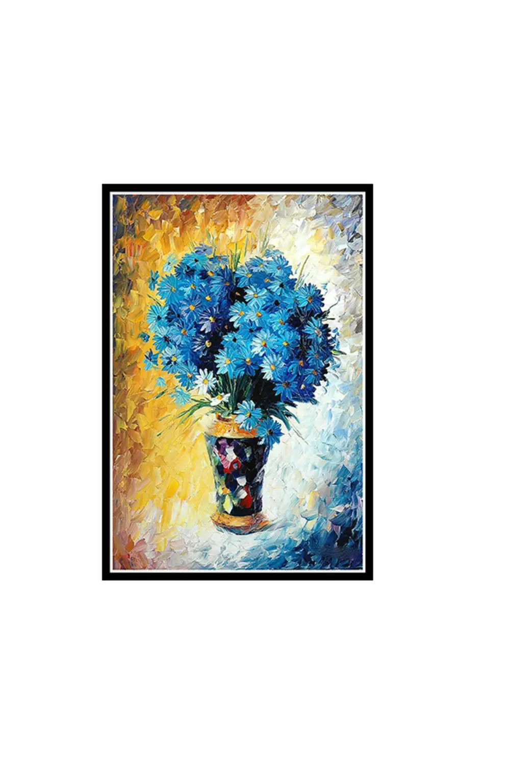 Çiçek Tasarımlı 20x30 Cm Retro Ahşap Poster