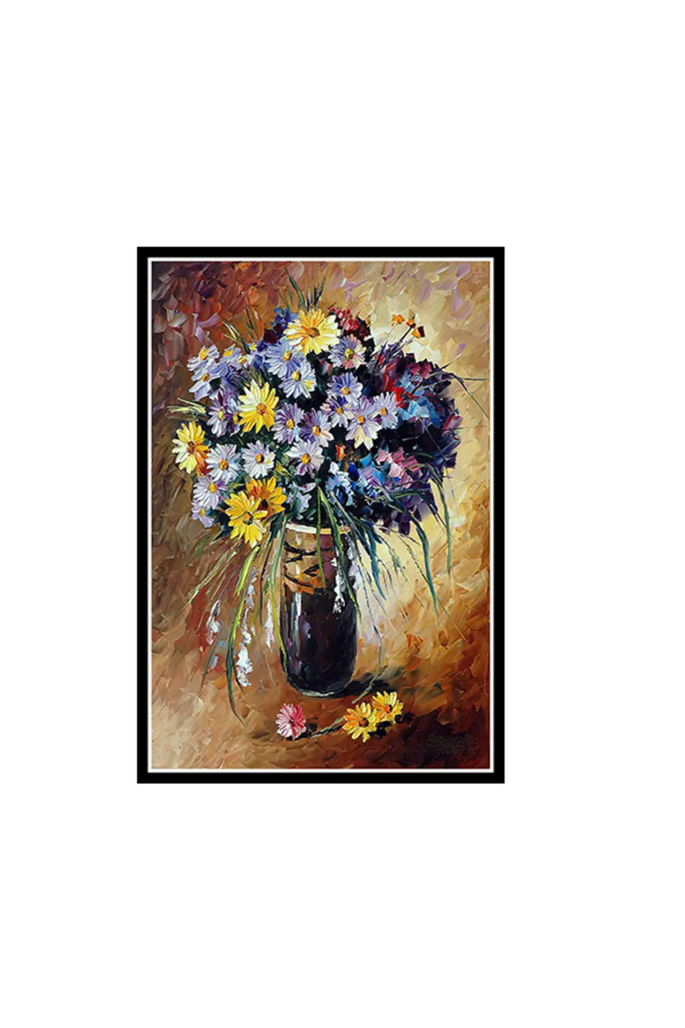Çiçek Tasarımlı 20x30 Cm Retro Ahşap Poster