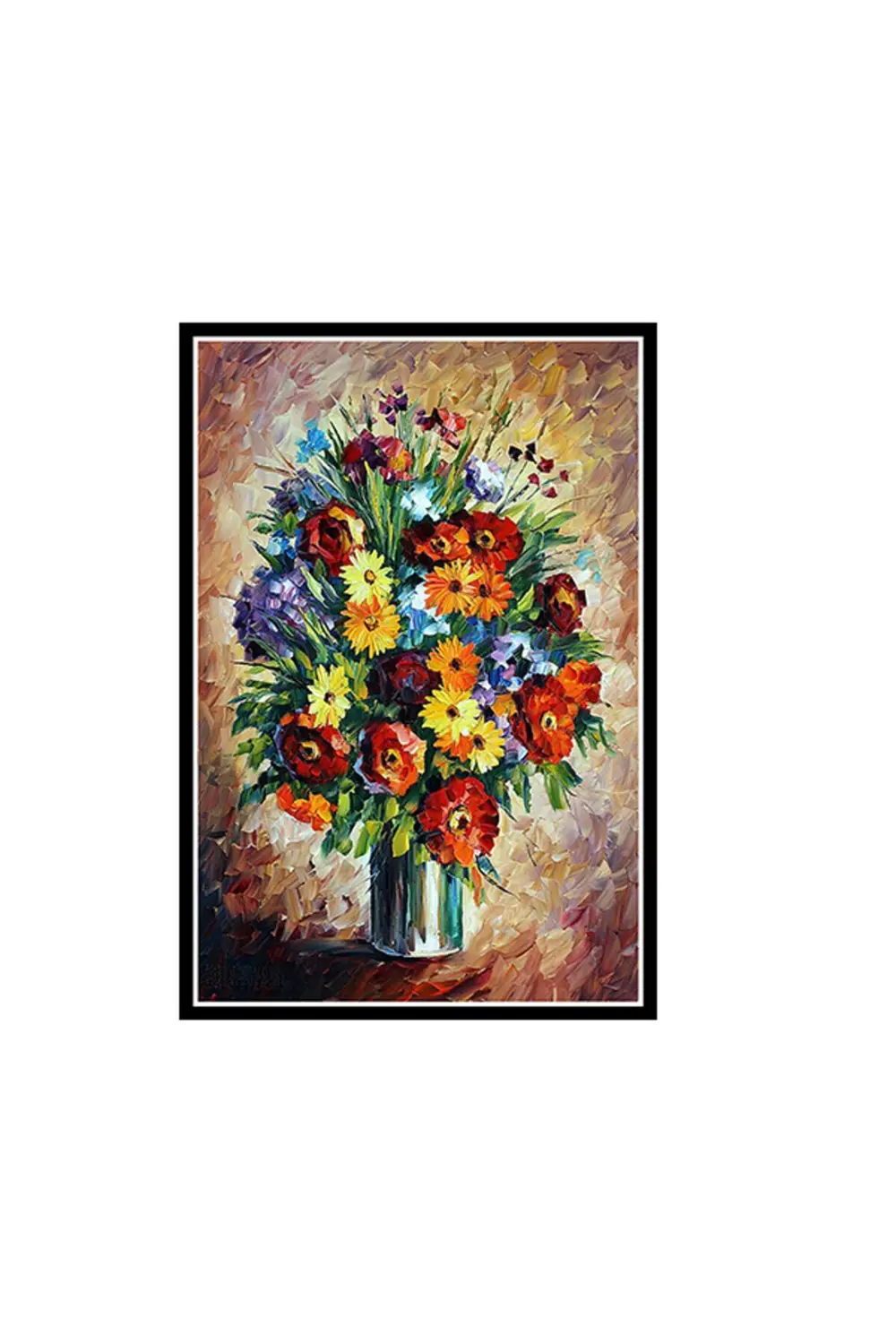 Çiçek Tasarımlı 20x30 cm Retro Ahşap Poster