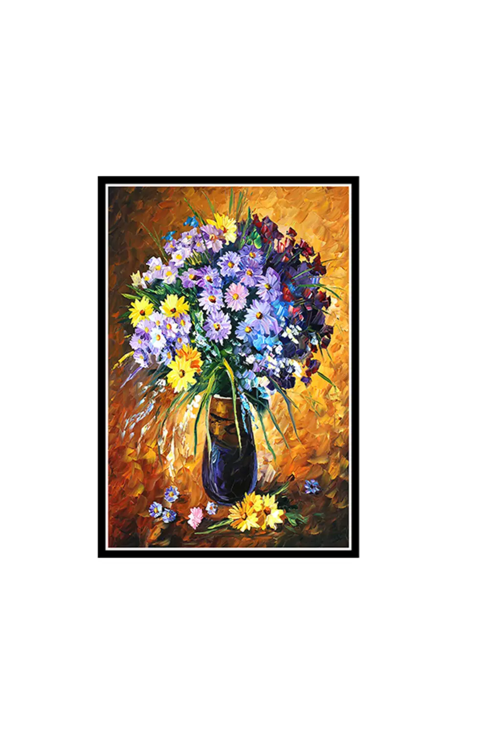 Çiçek Tasarımlı 20x30 Cm Retro Ahşap Poster