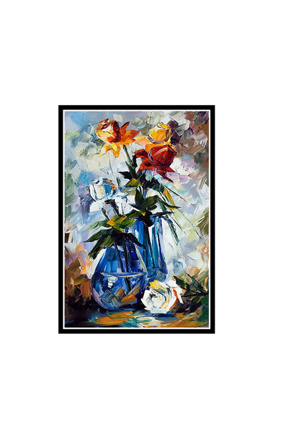 Çiçek Tasarımlı 20x30 Cm Retro Ahşap Poster