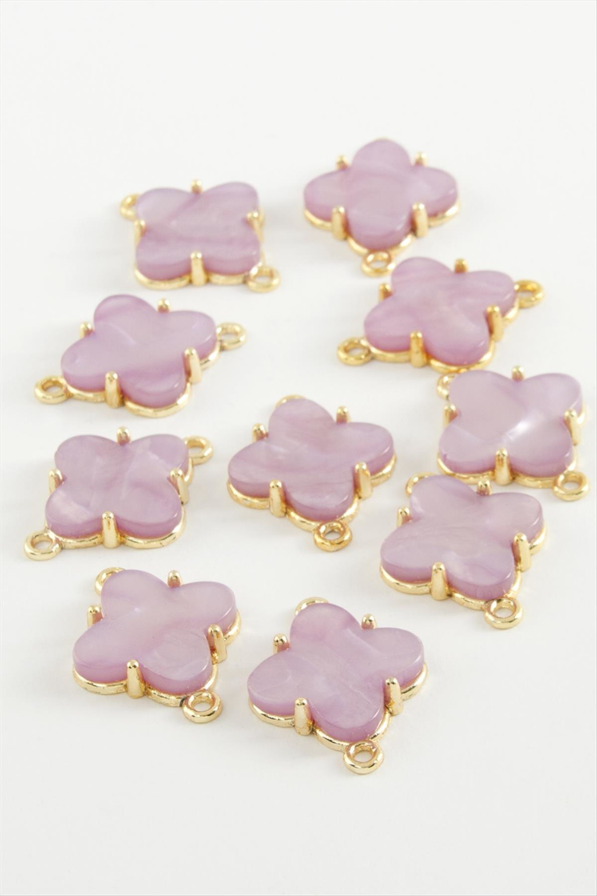 Çiçek Tek Kulp Polyester Bileklik ve Kolye Ucu Aparatı 1 Adet