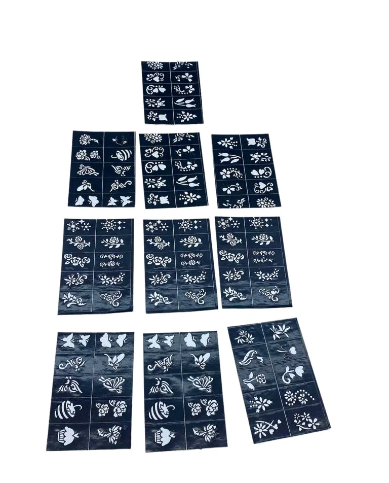 Çiçekli 10x14cm Tüp Kına Desen Çıkartma Şablonu 12 Parça Bx40 Fiyatı, Yorumları ve Özellikleri