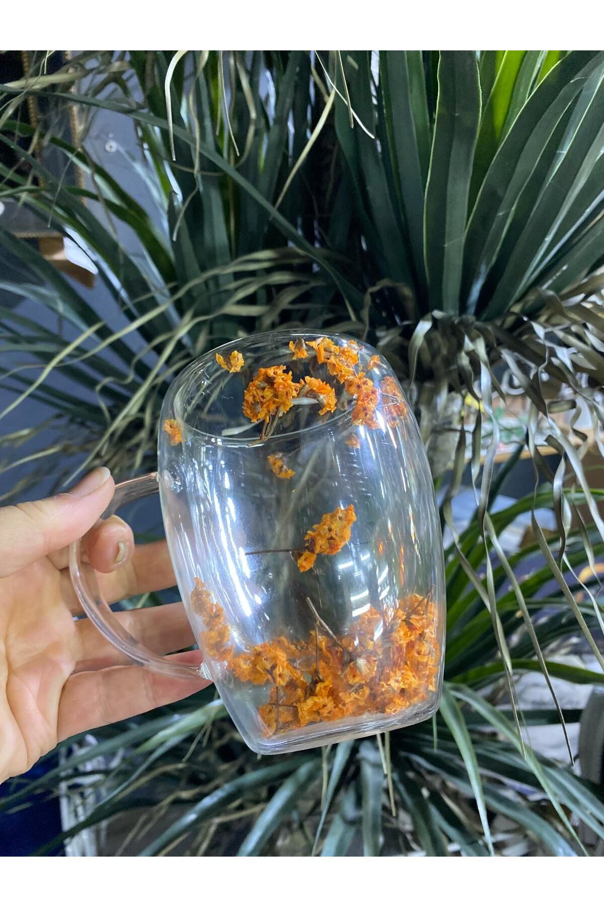 Elif Aksesuar Çiçekli Çidarlı Kupa Bardak