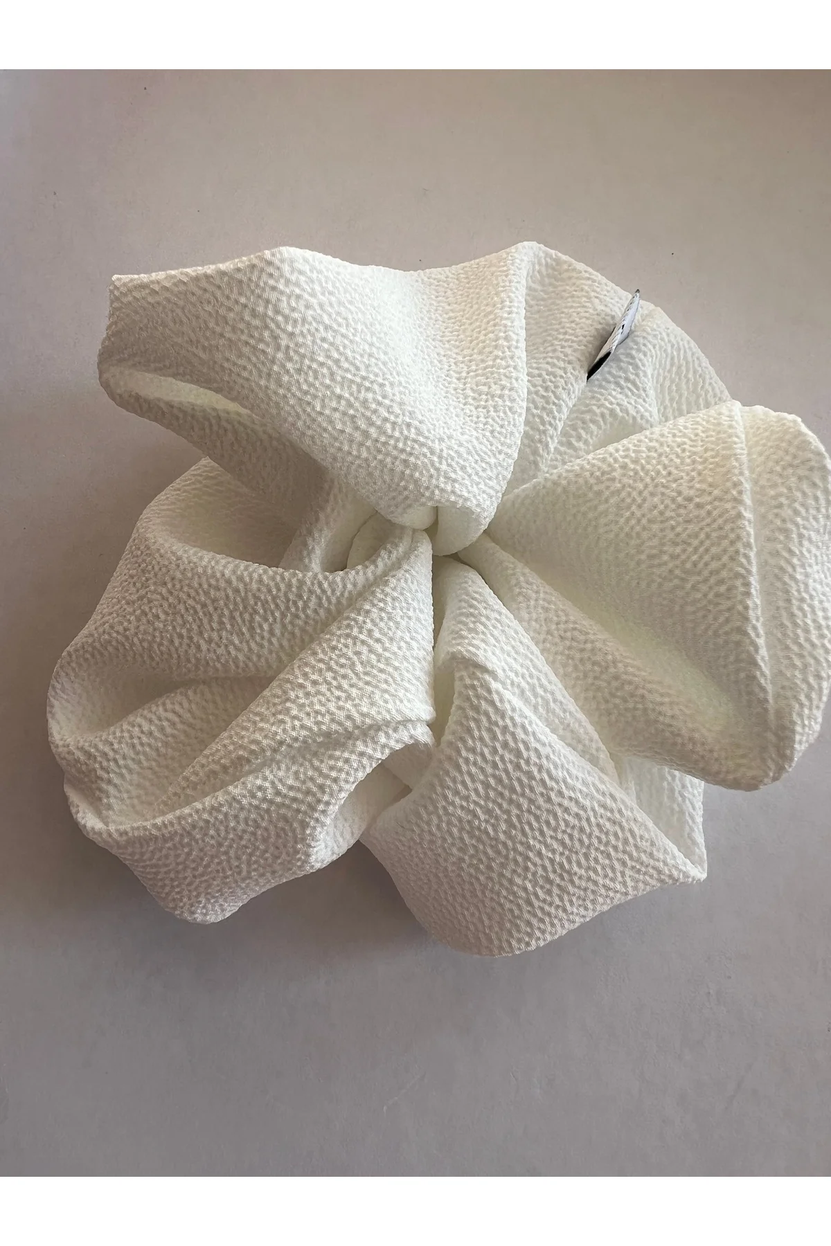 Çiçekli Mavi Beyaz Bahar Scrunchie 2’li Set Lastik Toka