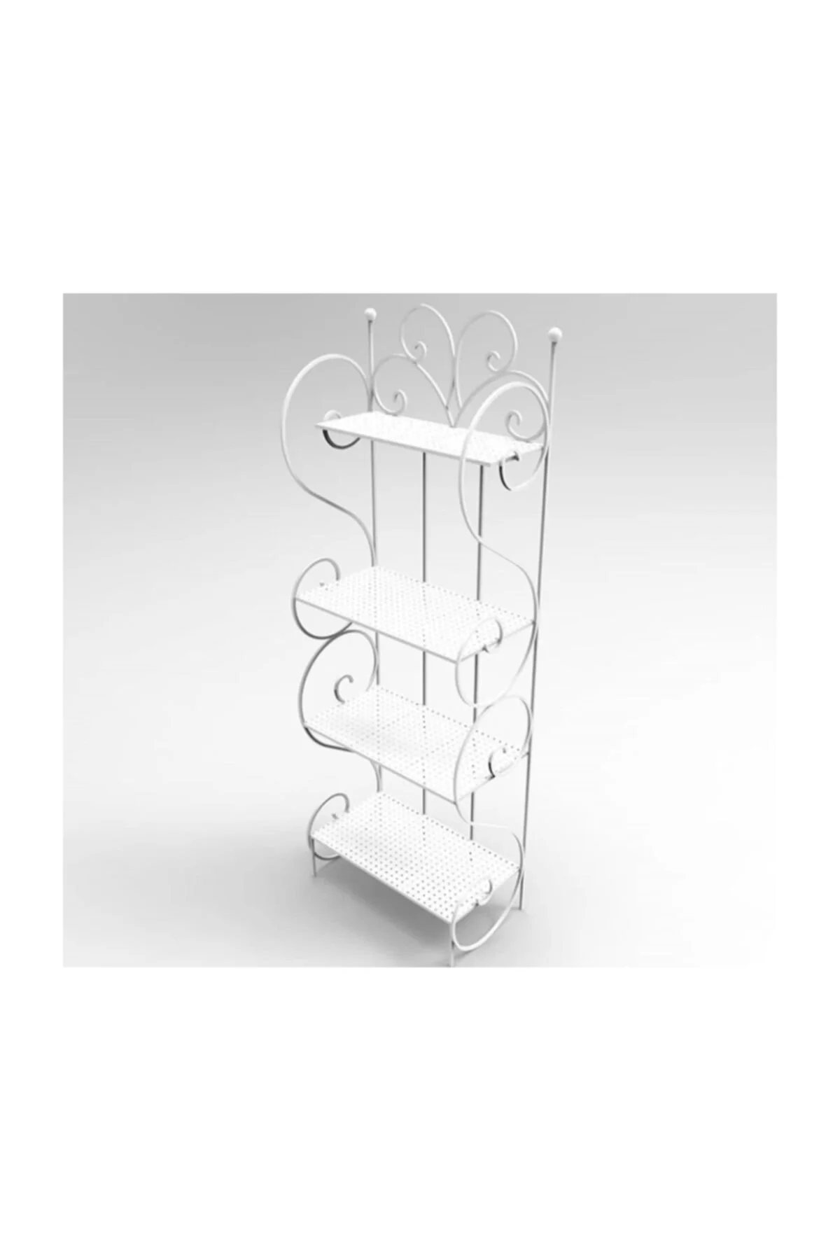 Çiçeklik-kitaplık Zlf Dekoratif Model Metal Transmisyon Çelik 4raf Beyaz Statik Boya El Yapım Çiçeklik-kitaplık Zlf Dekoratif Model Metal Transmisyon Çelik 4raf Beyaz Statik Boya El Yapım - Görsel 3