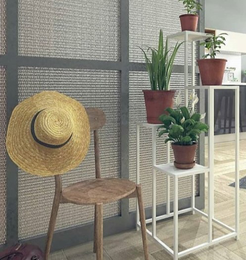 Çiçeklik Zlf 14090 Dekoratif Kule Model Metal Çelik Beyaz Statik 