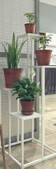 Çiçeklik Zlf1 7142 Dekoratif Kule Metal Transmisyon Siyah Statik 