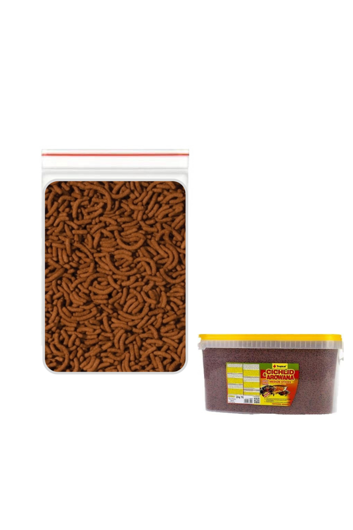 Cichlid Arowana Medium Sticks 250gr (Açık) Kilitli Poşette Göneri