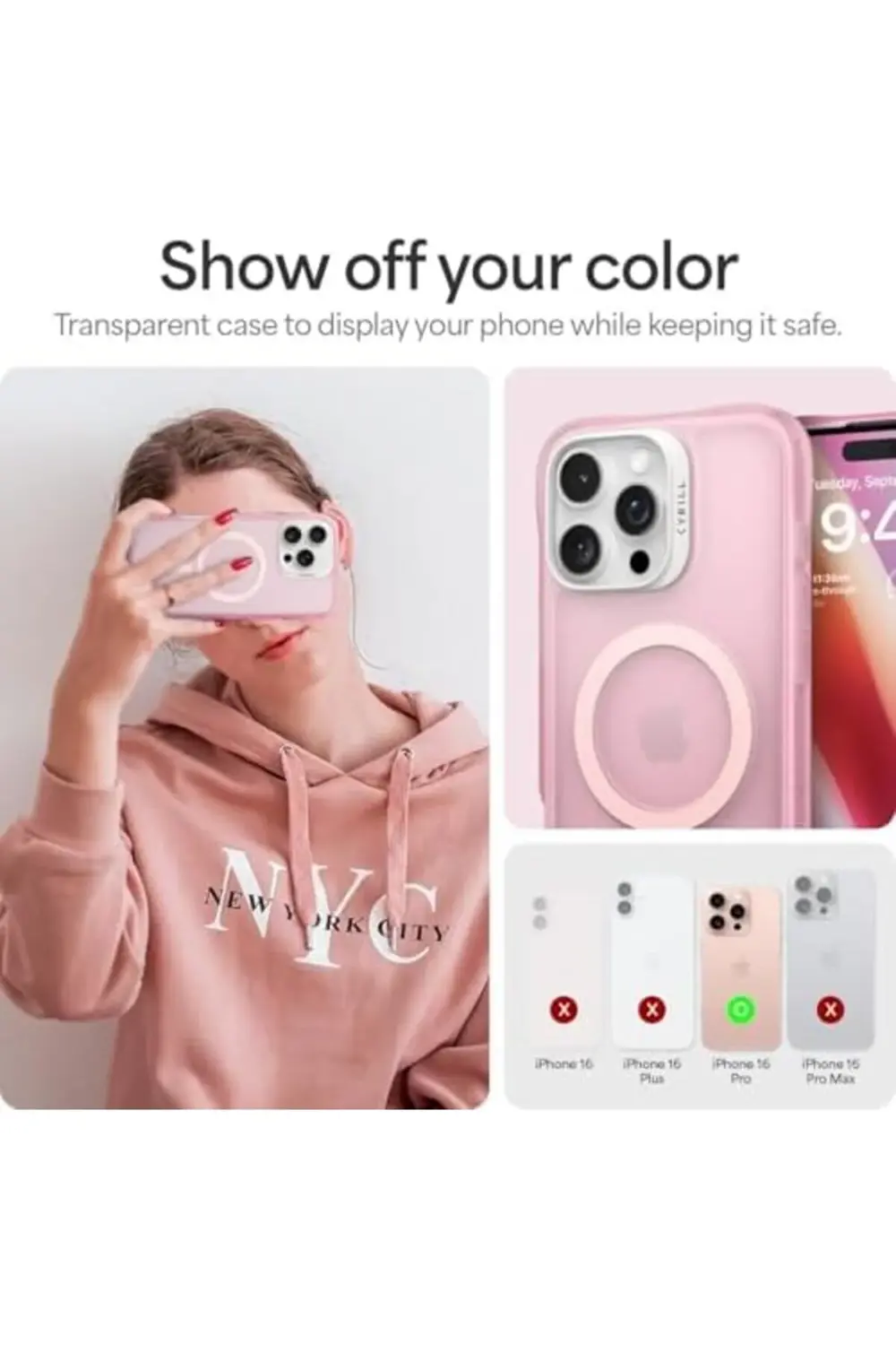 Ciel by 16 Pro Kılıf UltraSheer Mag Sararma Karşıtı Hava Kanalı T