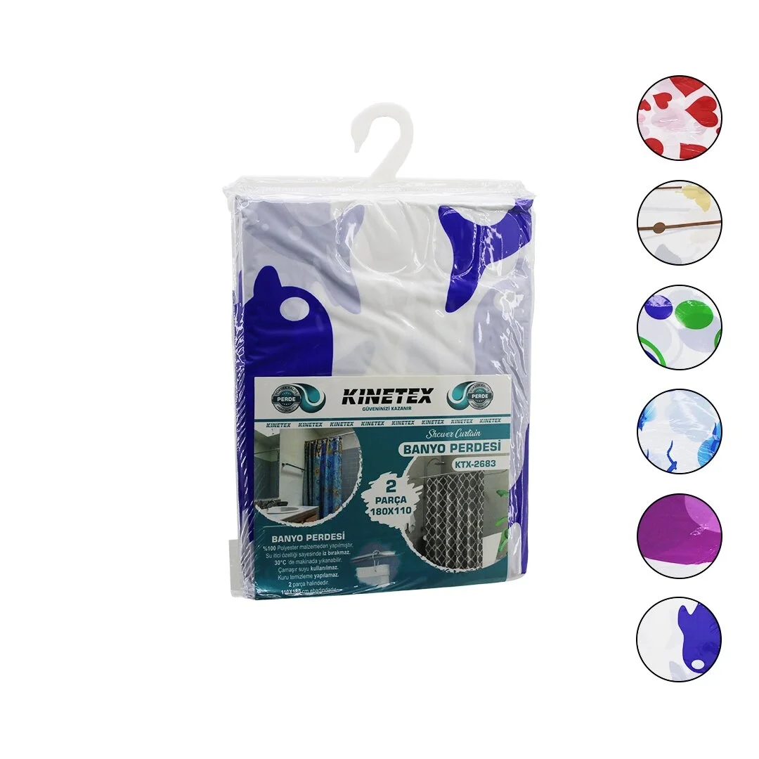 Çif Kanat Polyester Banyo Perdesi 2pcs X 180x110cm - 12 Halkalı Bx40 Fiyatı, Yorumları ve Özellikleri
