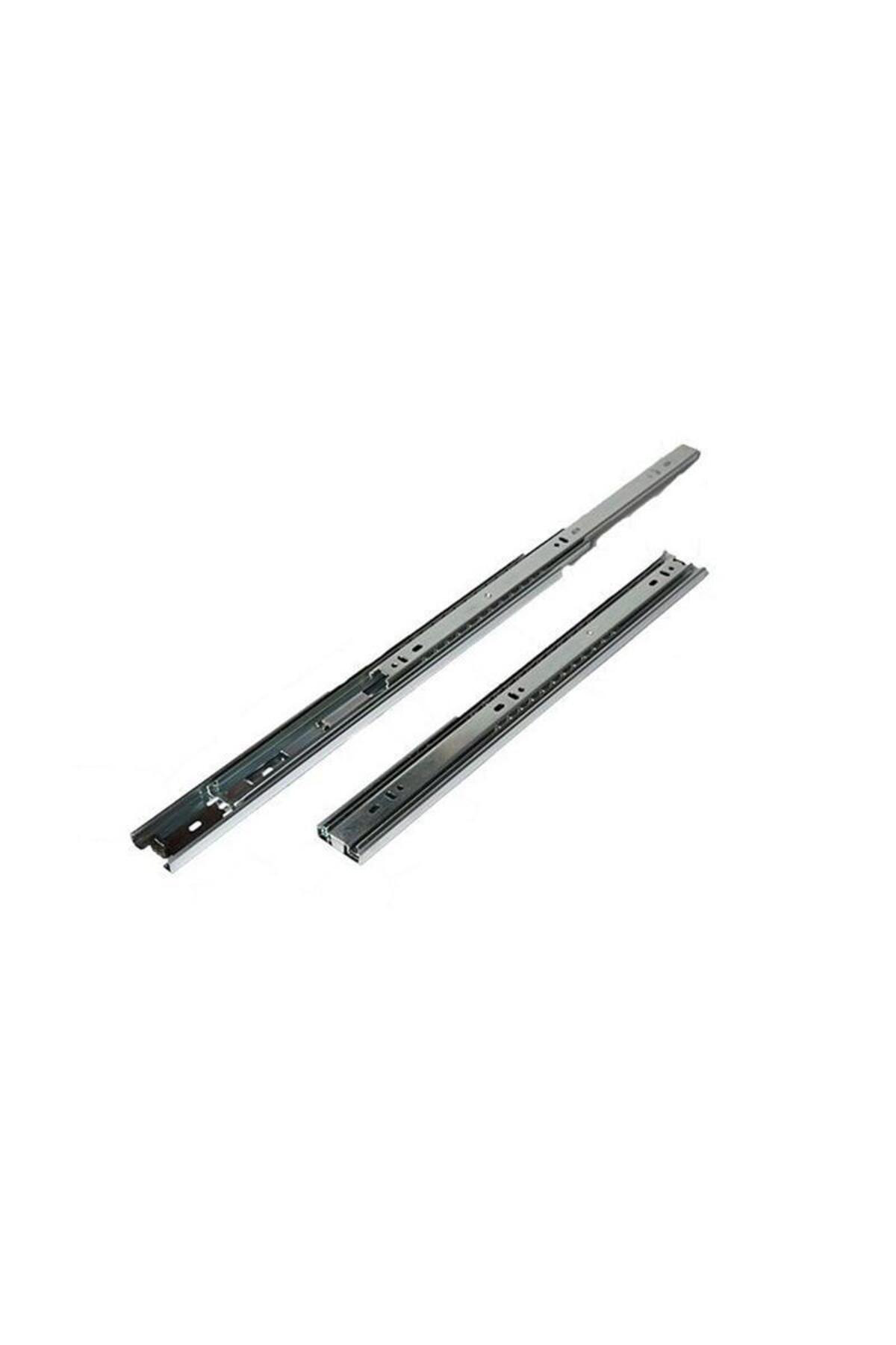 Ennalbur Çift Açılır 45 Mm Teleskopik Bilyeli Çekmece Rayı 50 Cm