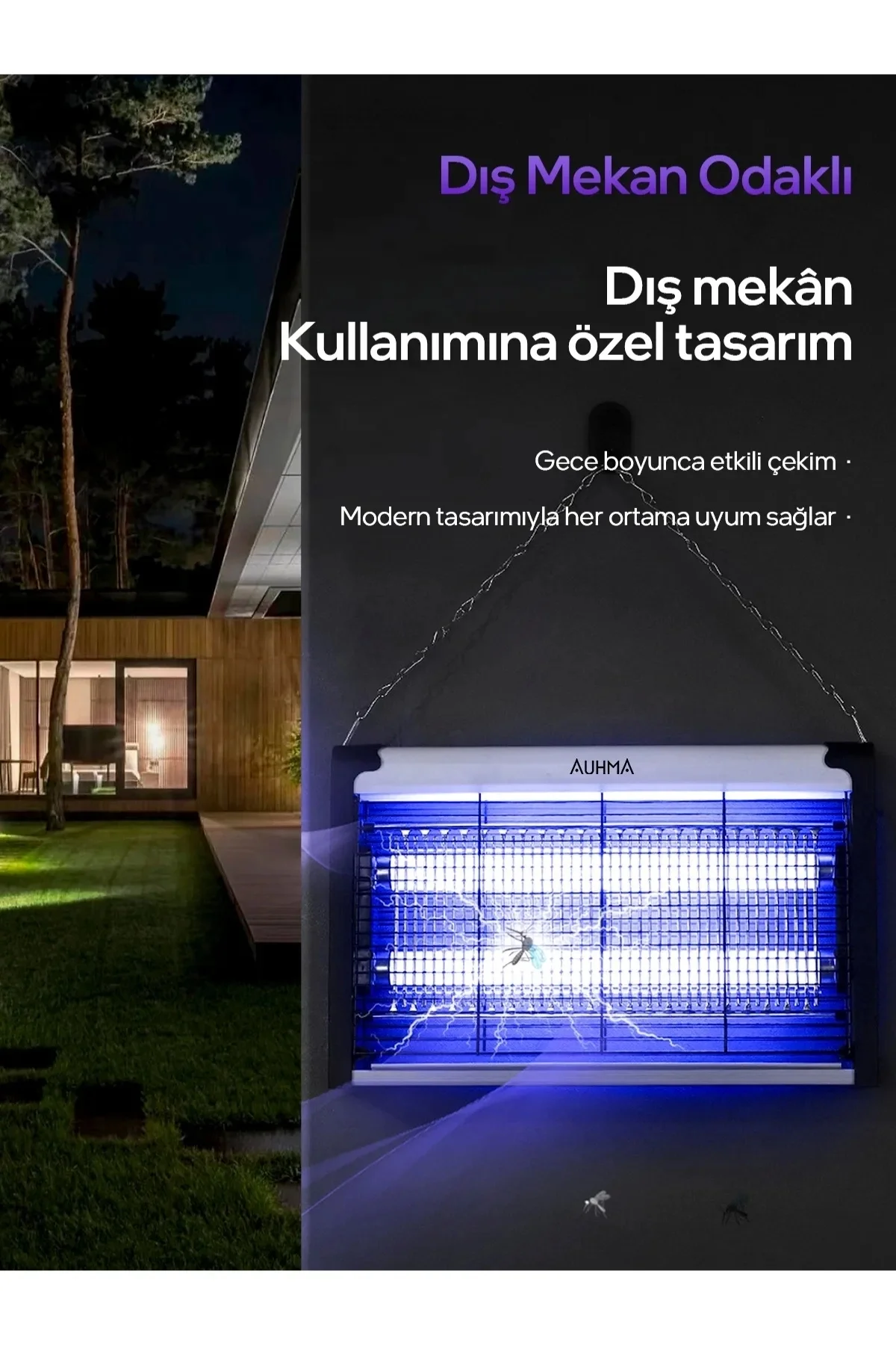 Çift ampullü elektrikli sineklik makinesi sivrisinek kovucu ve yakalama cihazı - Süpermarket